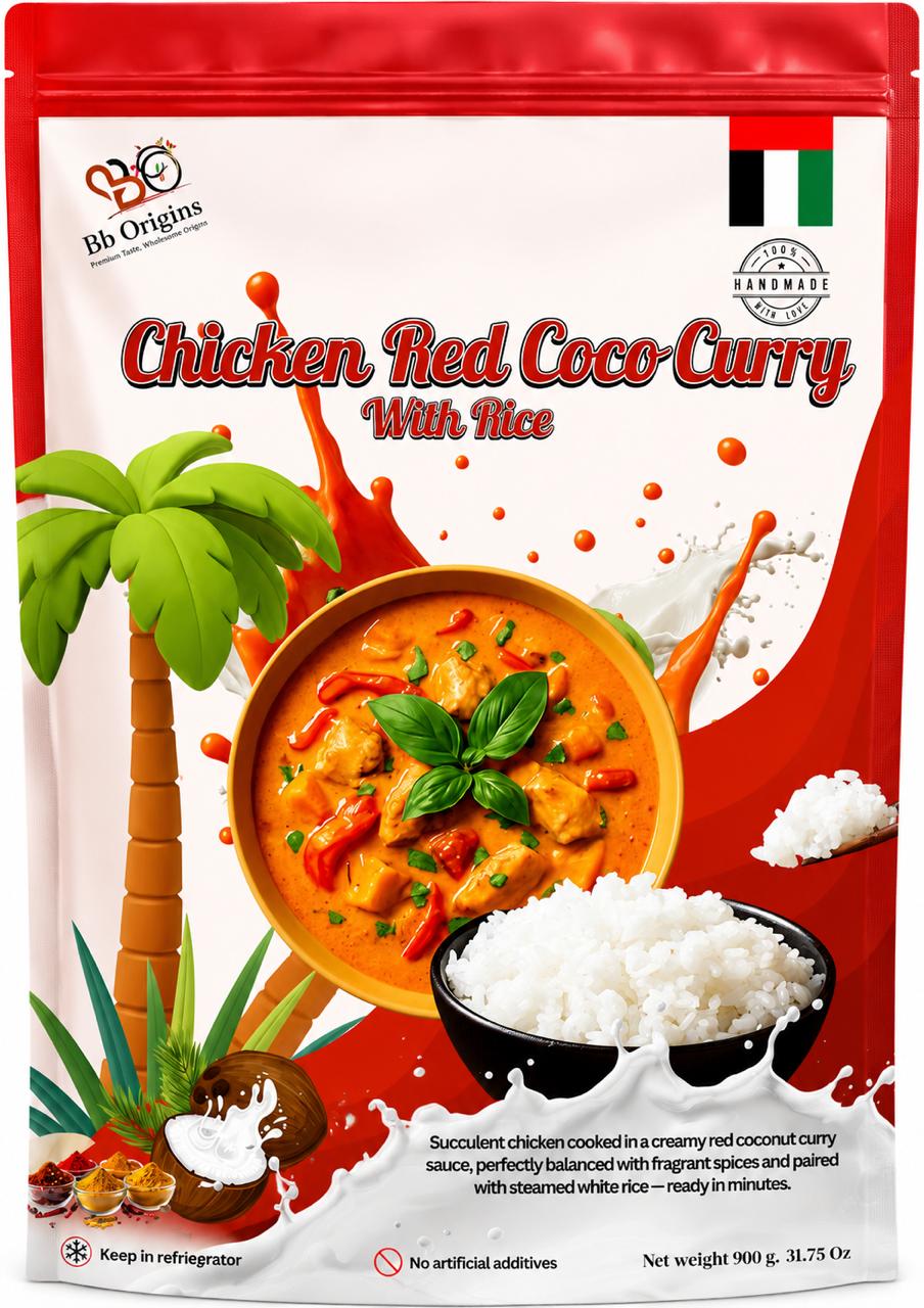 Chicken Red Coconut Curry with Jasmine Rice