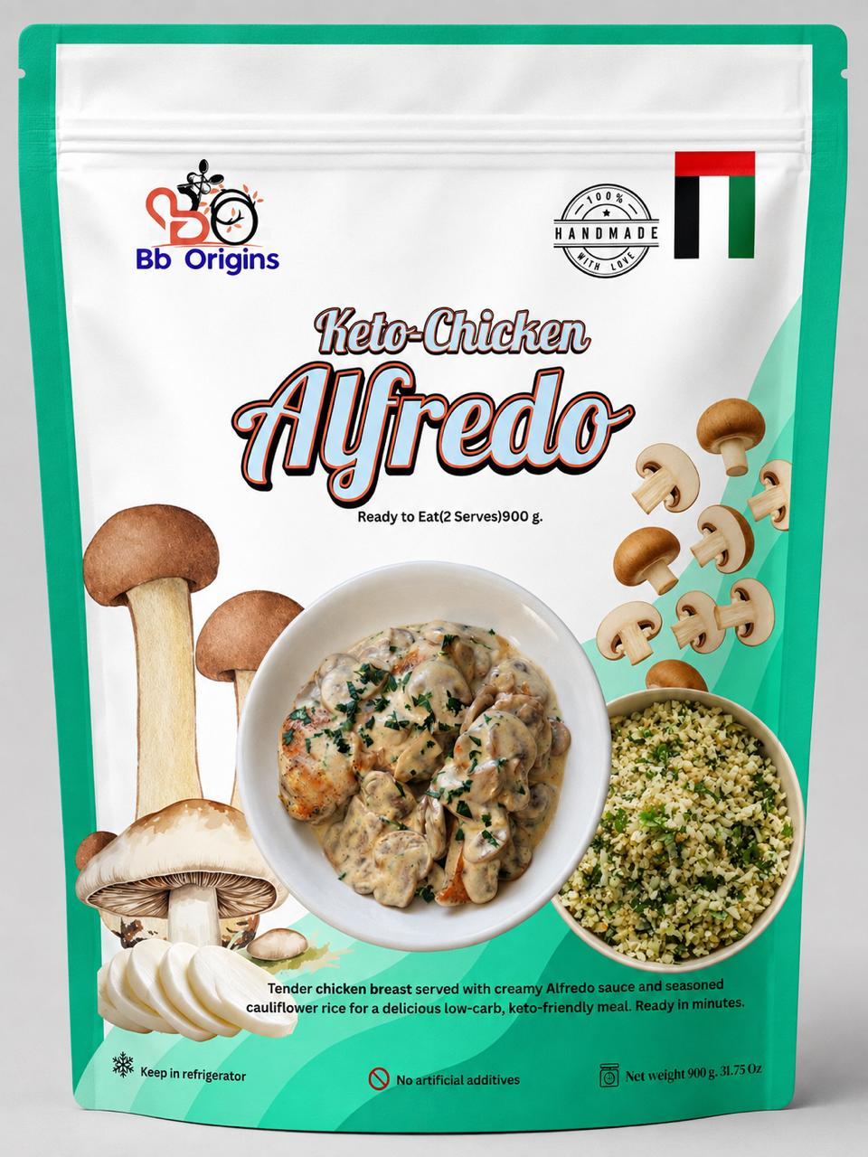 Keto Chicken Alfredo with Cauliflower Rice